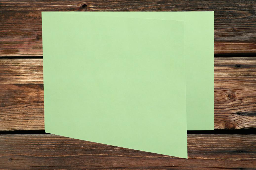 Klappkarten 148x210/420 mm (A5) langdoppelt Frühlingsgrün 230 g/qm